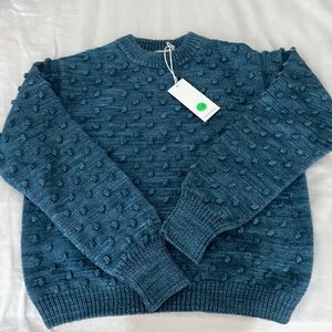 Misha and puff wool popcorn sweater (adult) in dusk